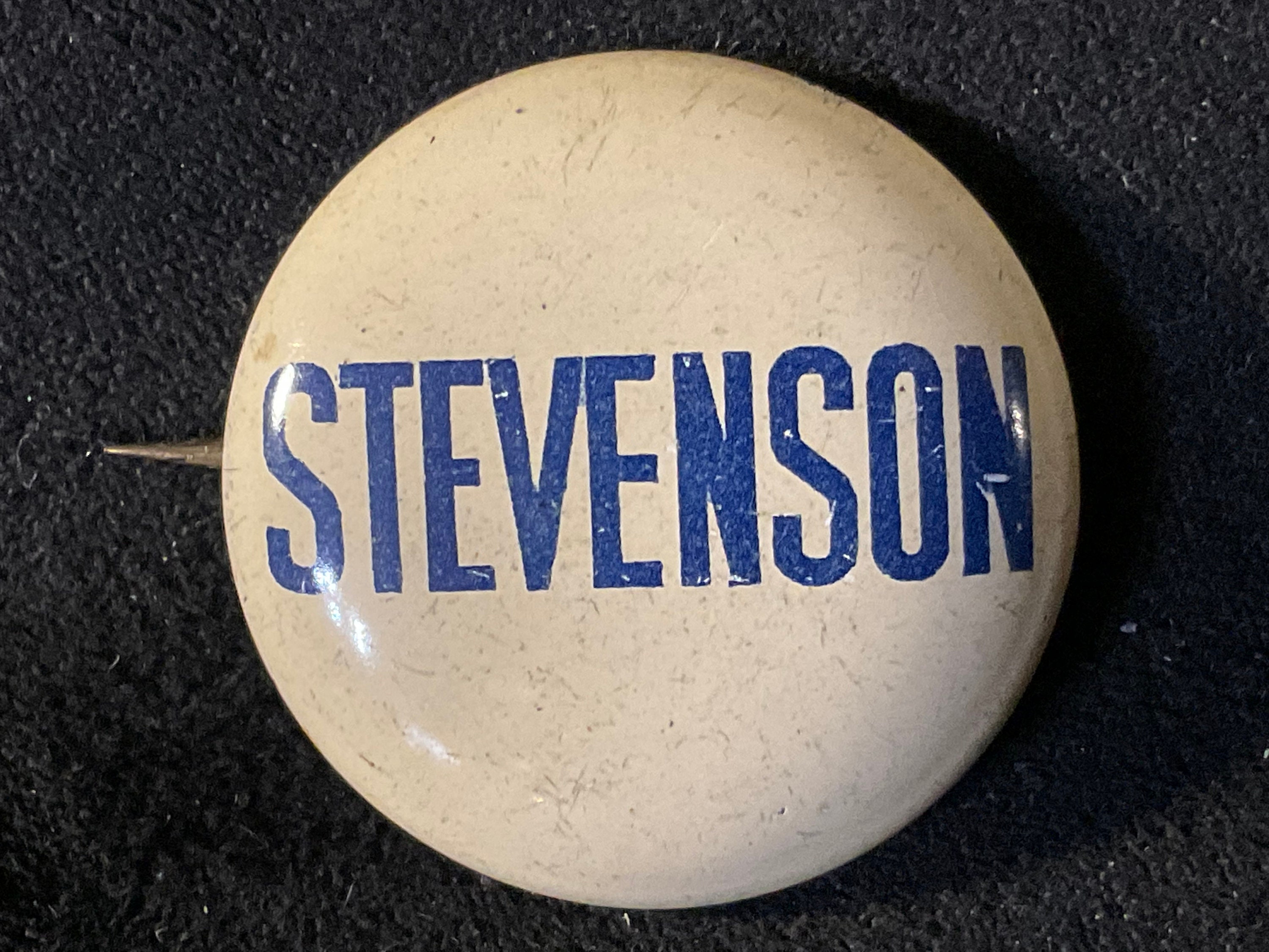 Vintage 1950s Adlai Stevenson Campaign Button: Political