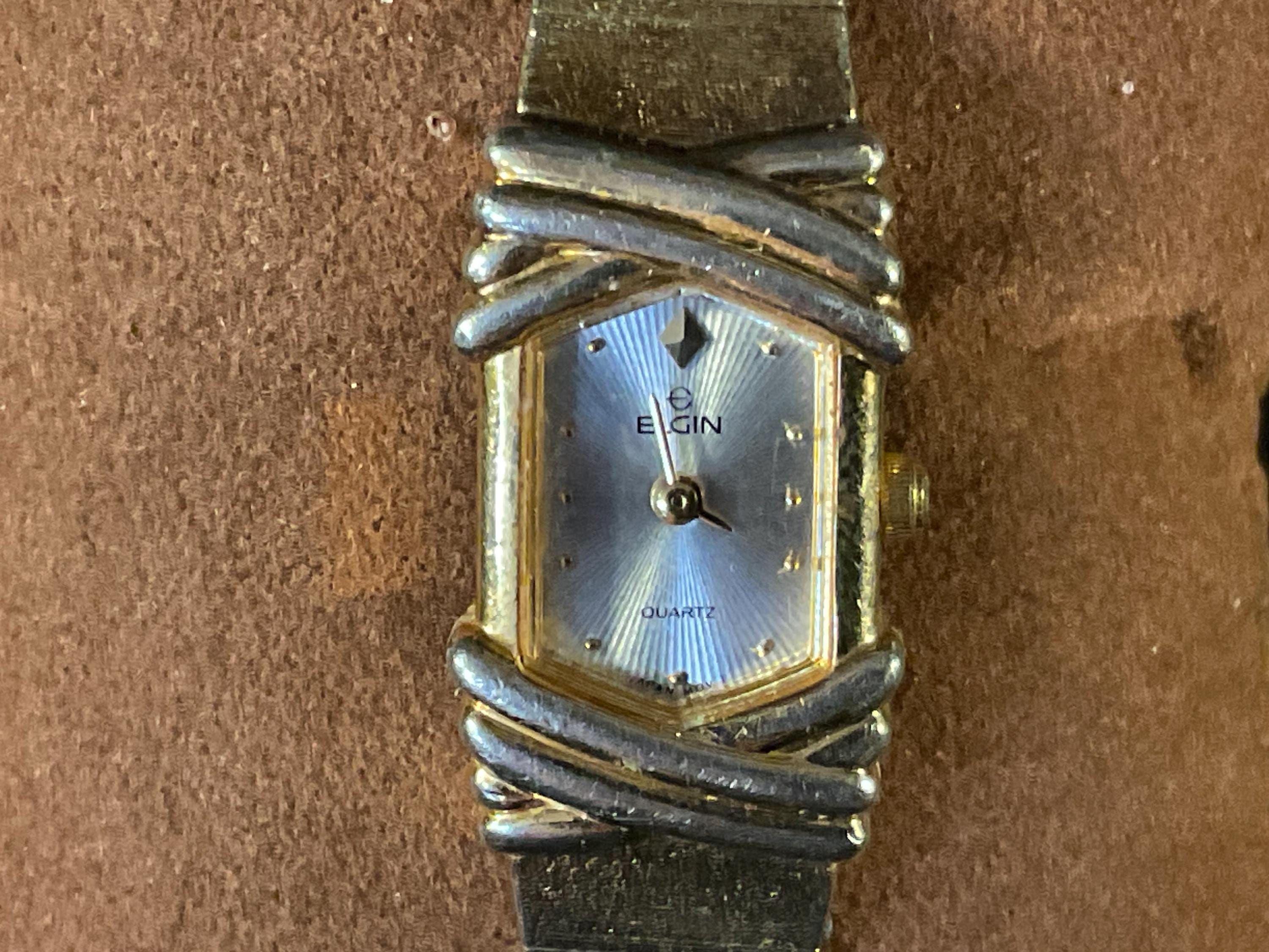 Vintage Elgin EK882-007 Starburst Gold Plated Ladies Watch