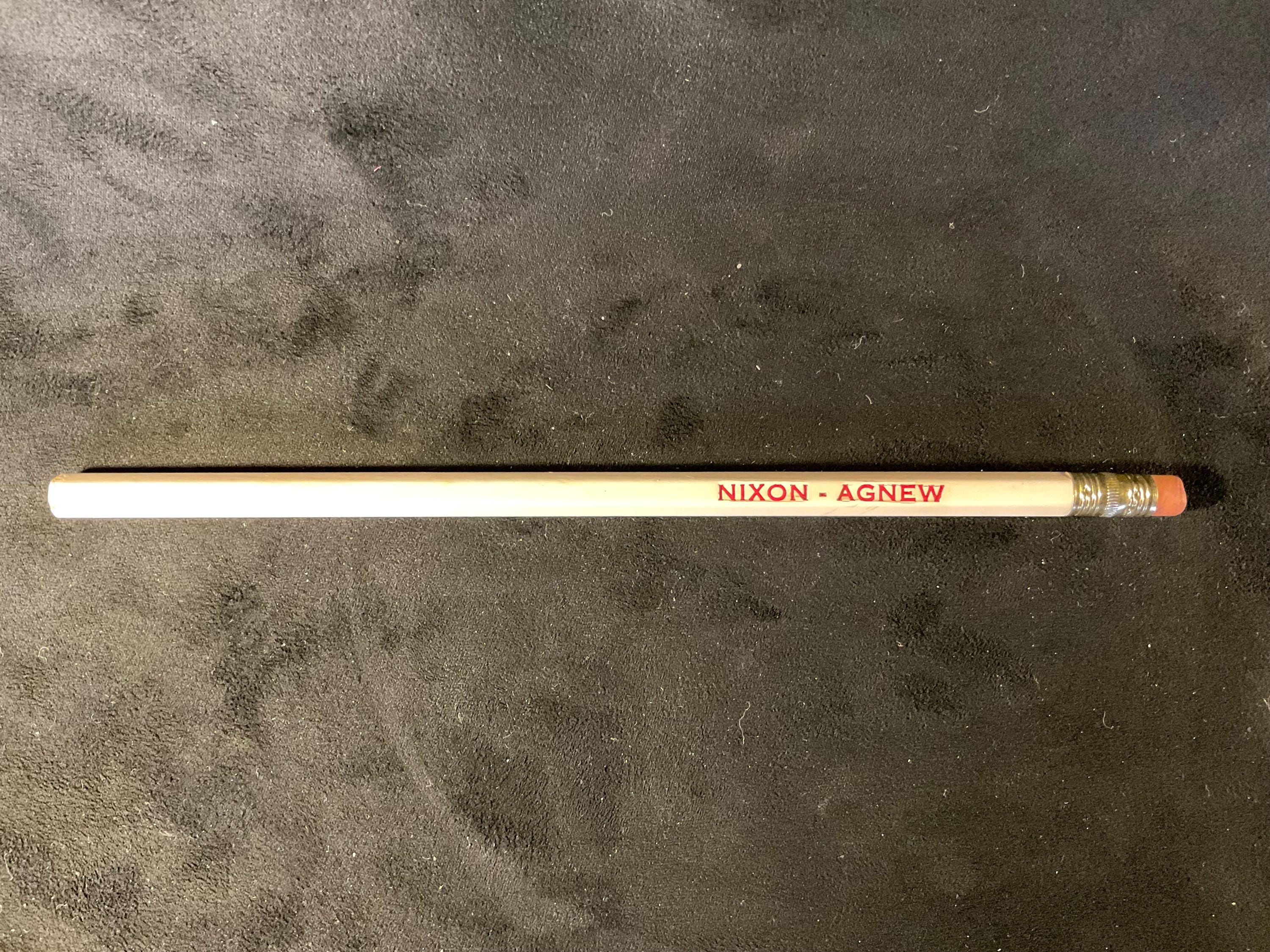 Vintage Nixon - Agnew Wood Lead Presidential Campaign Pencil - 1960/70’s Nixon Political Pencil Unused