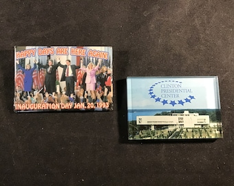 Vintage 1993 Happy Days Are Here Again Presidential Inauguration Day Pinback/Button - Clinton Presidential Center Magnet