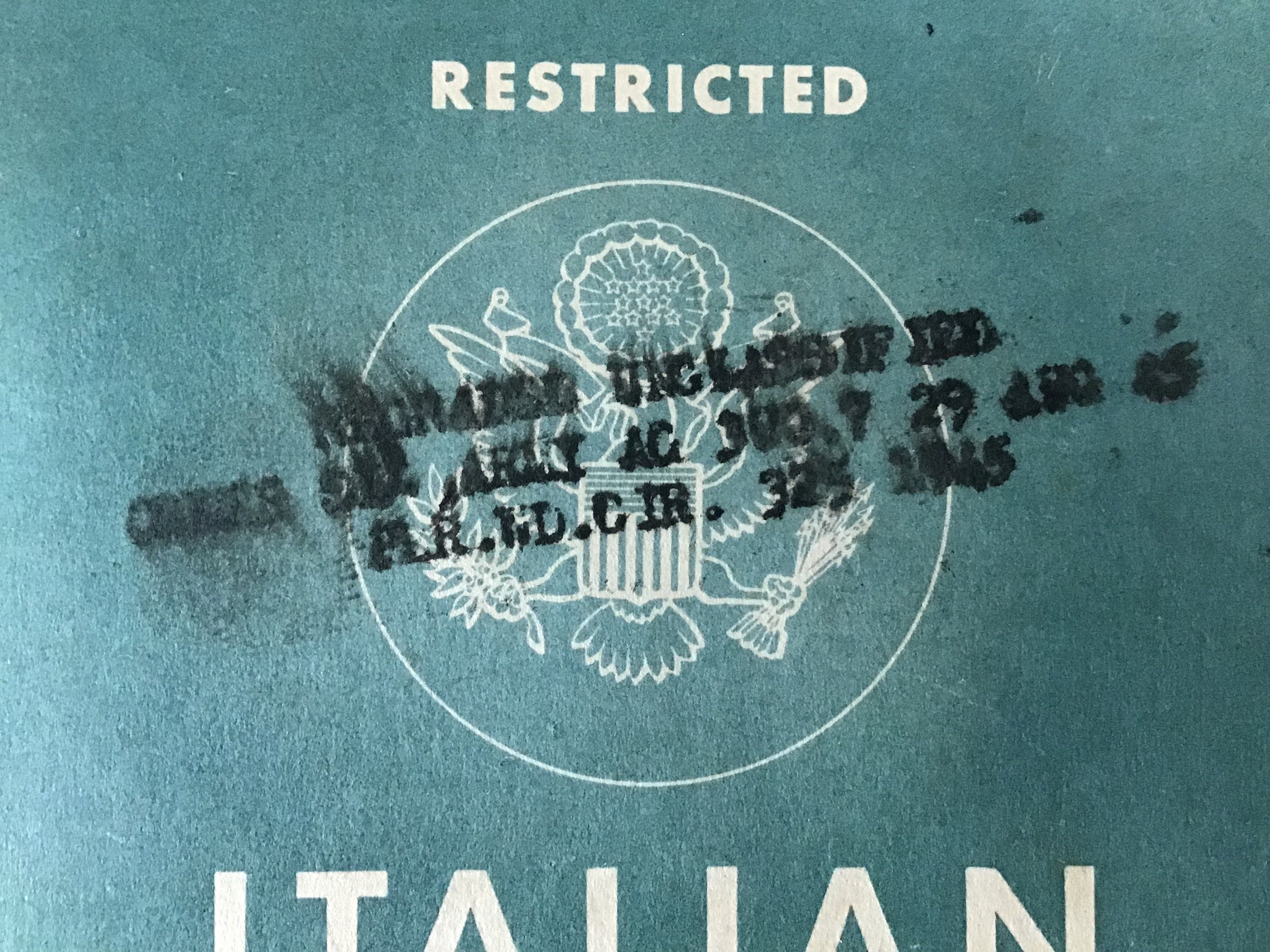 Vintage WWII Italian Phrase Book TM 30-603 - September 16, 1943