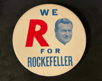 1960s Republican Nelson Rockefeller for President Pinback Button