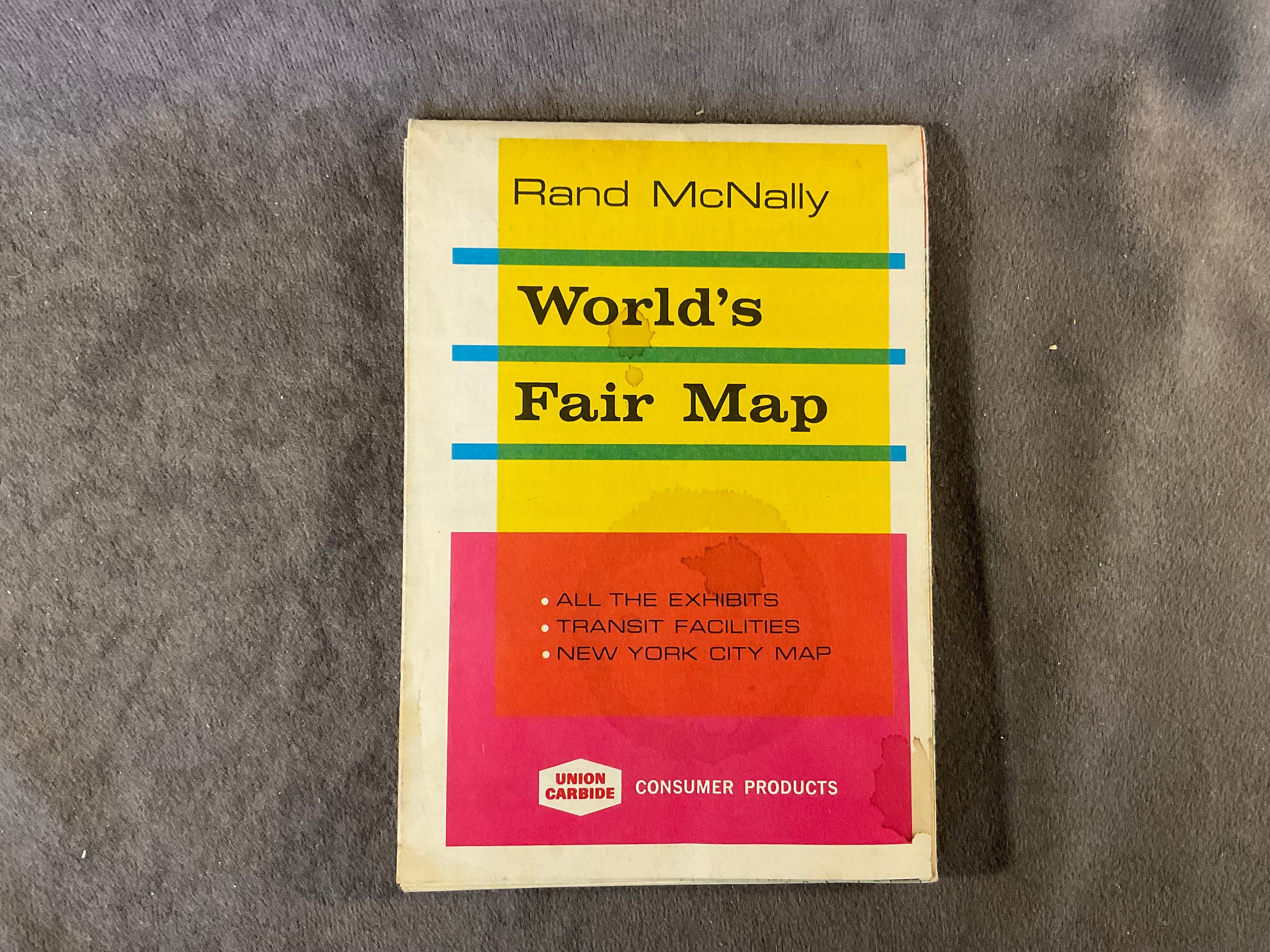 Vintage 1964 Rand Mcnally NY World's Fair Map - All the Exhibits