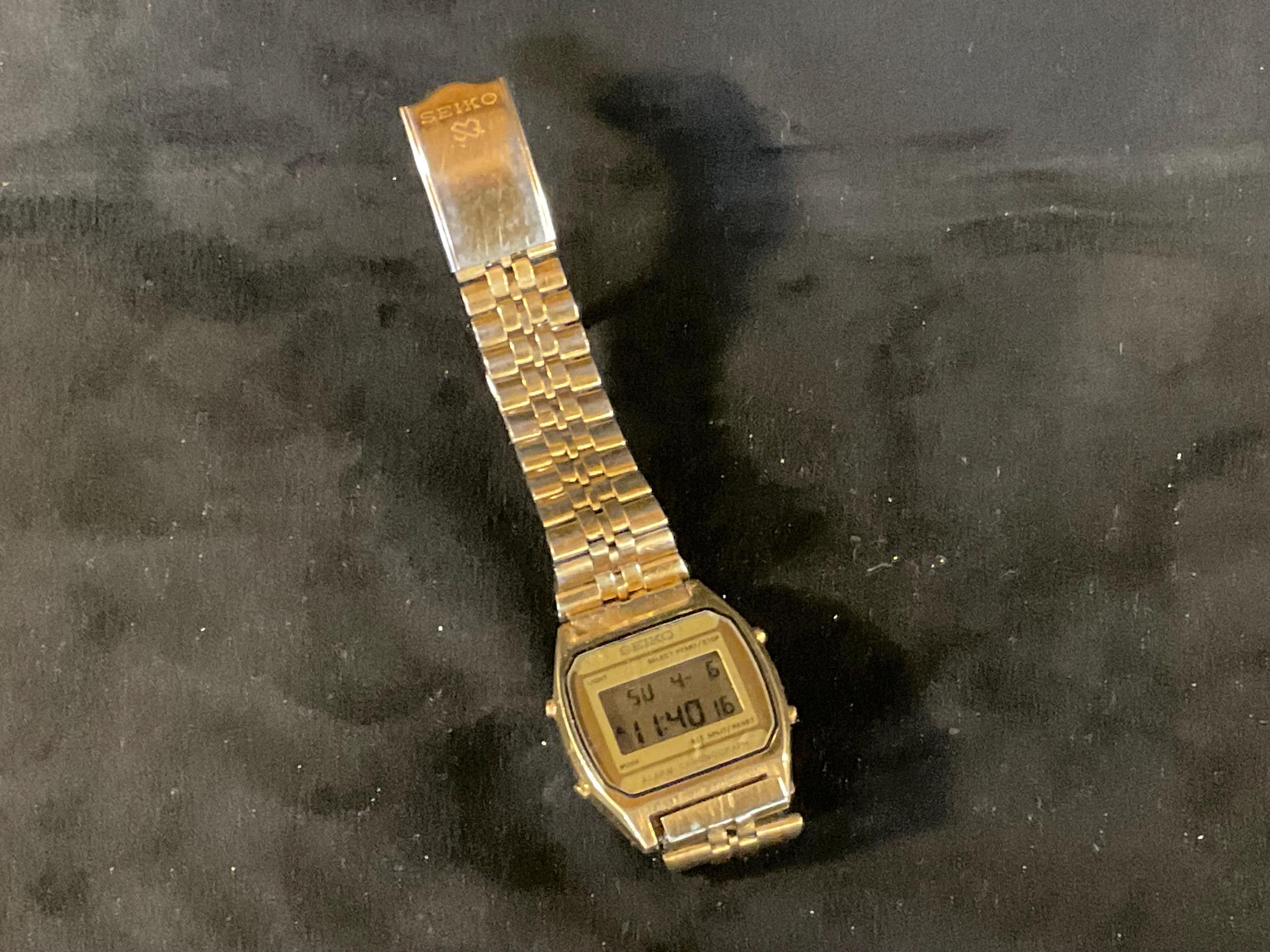 Vintage Gold Seiko Digital Alarm Chronograph Watch A904-5009