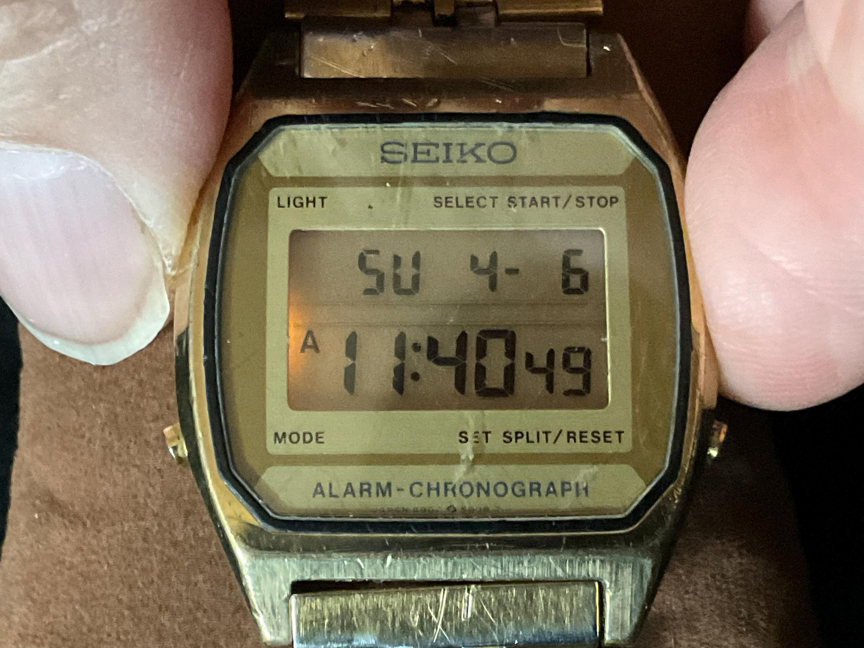 Vintage Gold Seiko Digital Alarm Chronograph Watch A904-5009