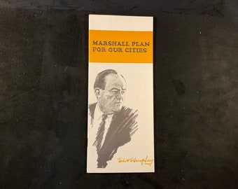 Vintage 1968 Hubert Humphrey Campaign Brochure: Marshall Plan For Our Cities
