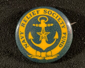 Accessocraft WWII Sterling Red White and Blue Enamel Navy