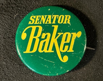Vintage Senator Baker - Howard Baker 1980 Presidential Campaign Pinback/Button - Tennessee GOP Senator