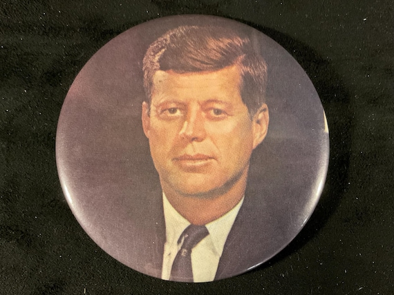 Vintage John F Kennedy Campaign Button: 1960s JFK Memorabilia
