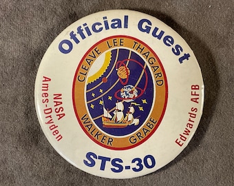 Vintage STS-30 NASA Official Guest Pinback - Space Shuttle Collectible