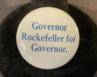 Governor Rockefeller ピンバッジ Vintage 1960s Nelson Rockefeller Presidential Campaign Pin - Etsy