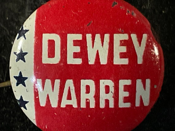 Vintage 1948 Dewey/Warren Presidential Campaign P… - image 2