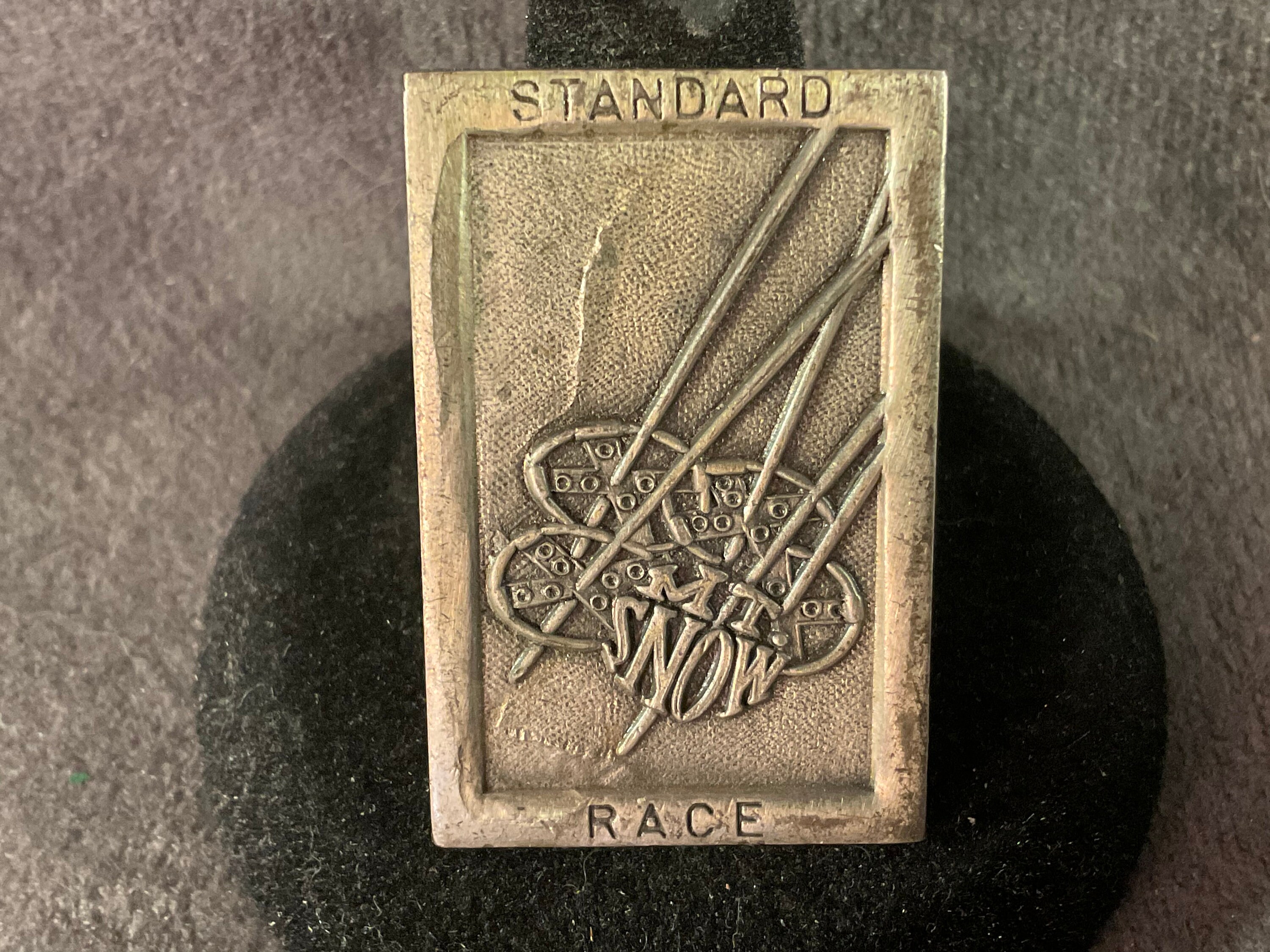 Vintage Mt Snow Standard Race Ski Racing Medal Medallion Etsy Denmark