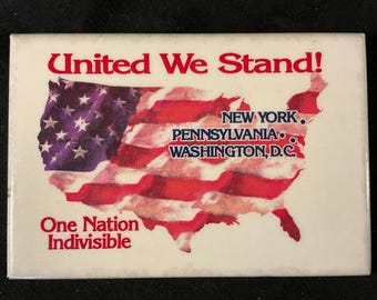 Vintage United We Stand Political Campaign Pinback - 1990s