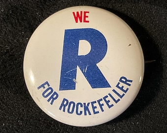 1960s Republican Nelson Rockefeller for President Pinback Button