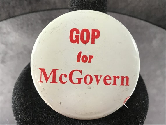 Vintage GOP for McGovern 1972 Presidential Campai… - image 2