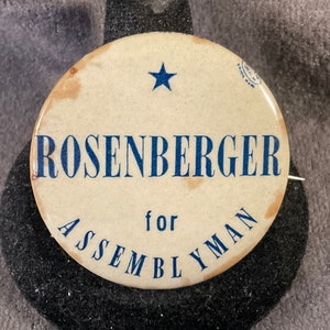 Vintage Rosenberger for Assemblyman Minnesota Political Campaign Pinback/Button - 1960’s Minnesota local/state campaign pin