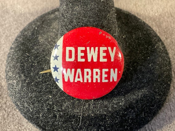 Vintage 1948 Dewey/Warren Presidential Campaign P… - image 1