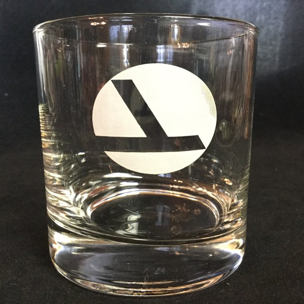 Vintage Eastern Airlines Collectable Drink Glass with Eastern Airlines echoed logo