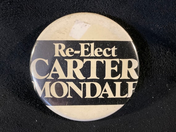 Vintage Re-Elect Carter - Mondale - 1 3/4” Jimmy … - image 2