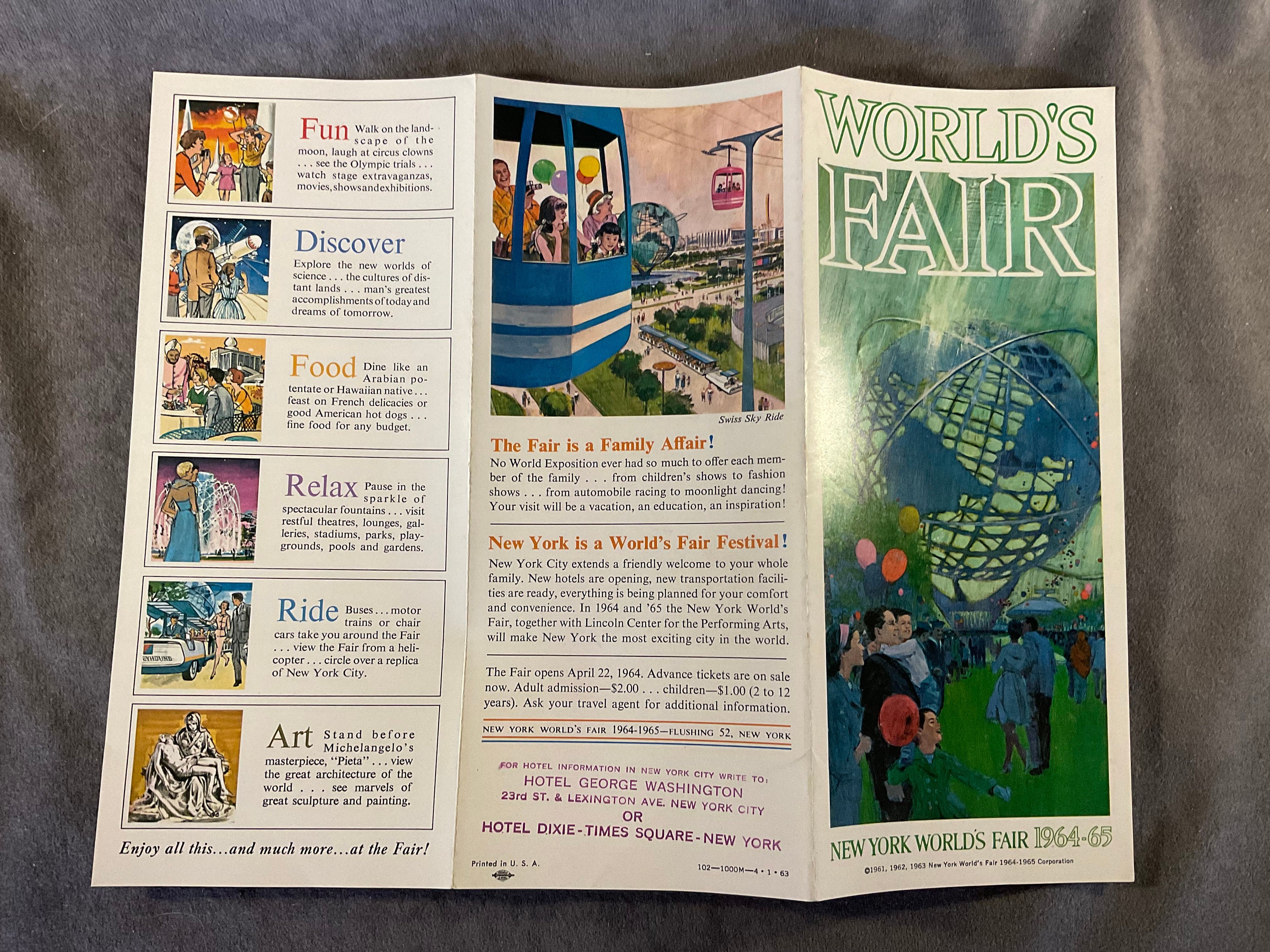 Vintage 1964-65 New York World's Fair Pamphlet/brochure -order