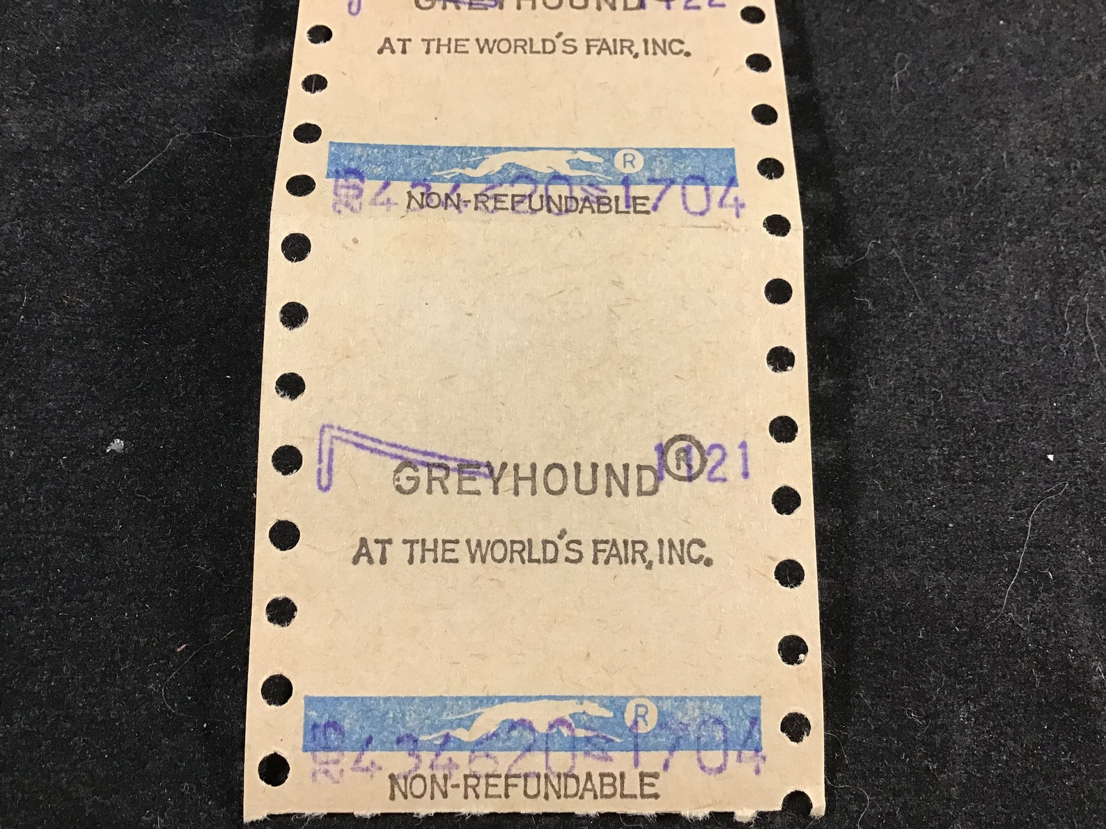 Vintage 1964 NY Worlds Fair Greyhound Ticket Stub the New Etsy