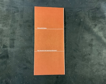 Vintage Richard Nixon Brochure: "The Threat to the American Economy" - 1968 Presidential Campaign