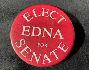 Elect Edna For Senate - Edna DeVries Alaska State Senatorial Campaign Pinback/Button - Alaska State Senator