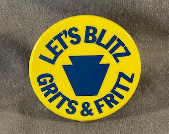 Vintage Let’s Blitz Gritz & Fritz Anti-Carter 1976 Presidential Campaign Button-Pinback - Pennsylvania Keystone Anti-Jimmy Carter