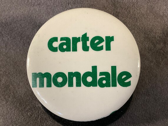 Vintage 2” Carter-Mondale 1976 Green Lettering wi… - image 5