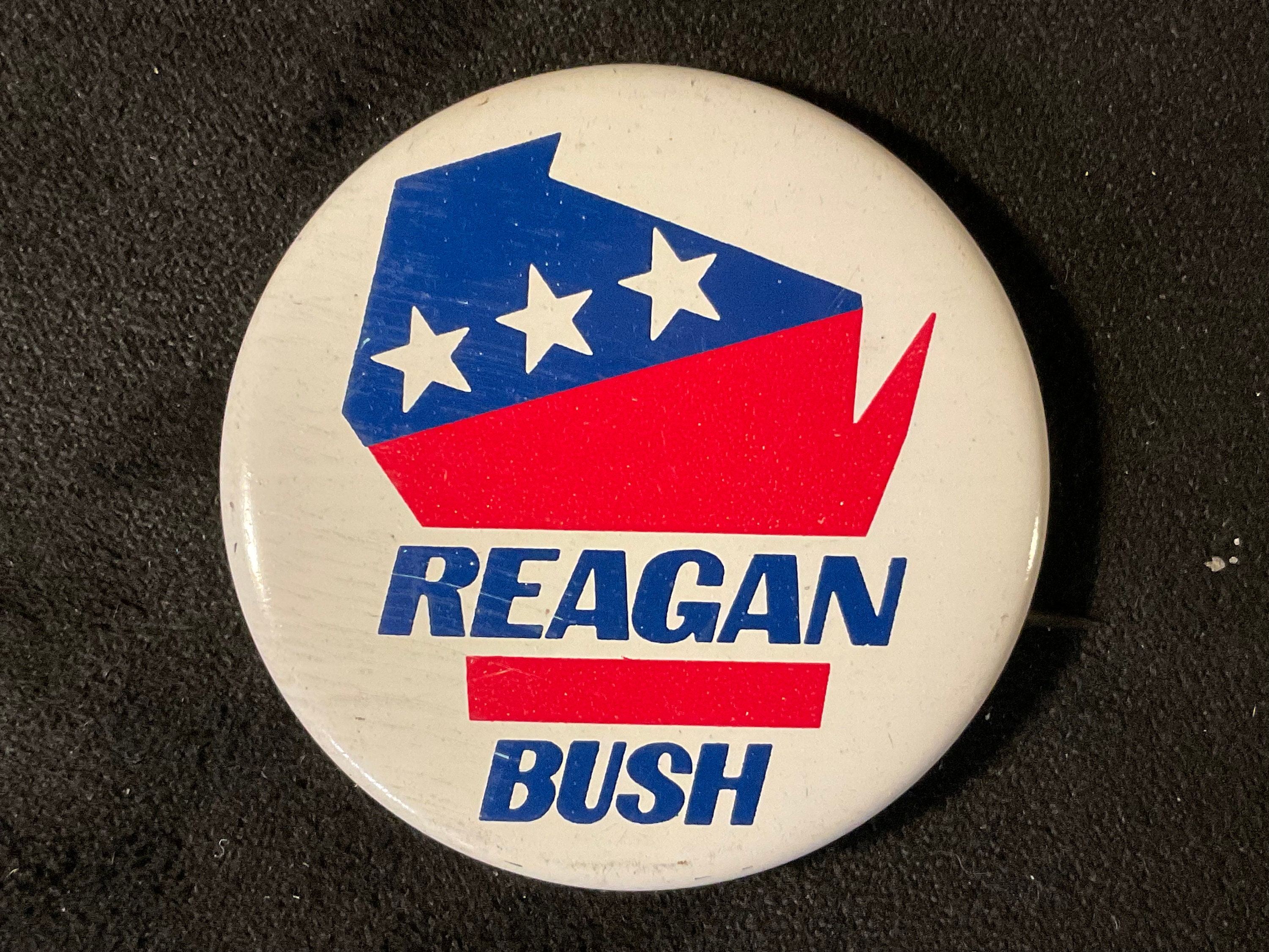 Reagan Bush '84 Iron-On Embroidered Patch - "Vote Republican" Election Campaign