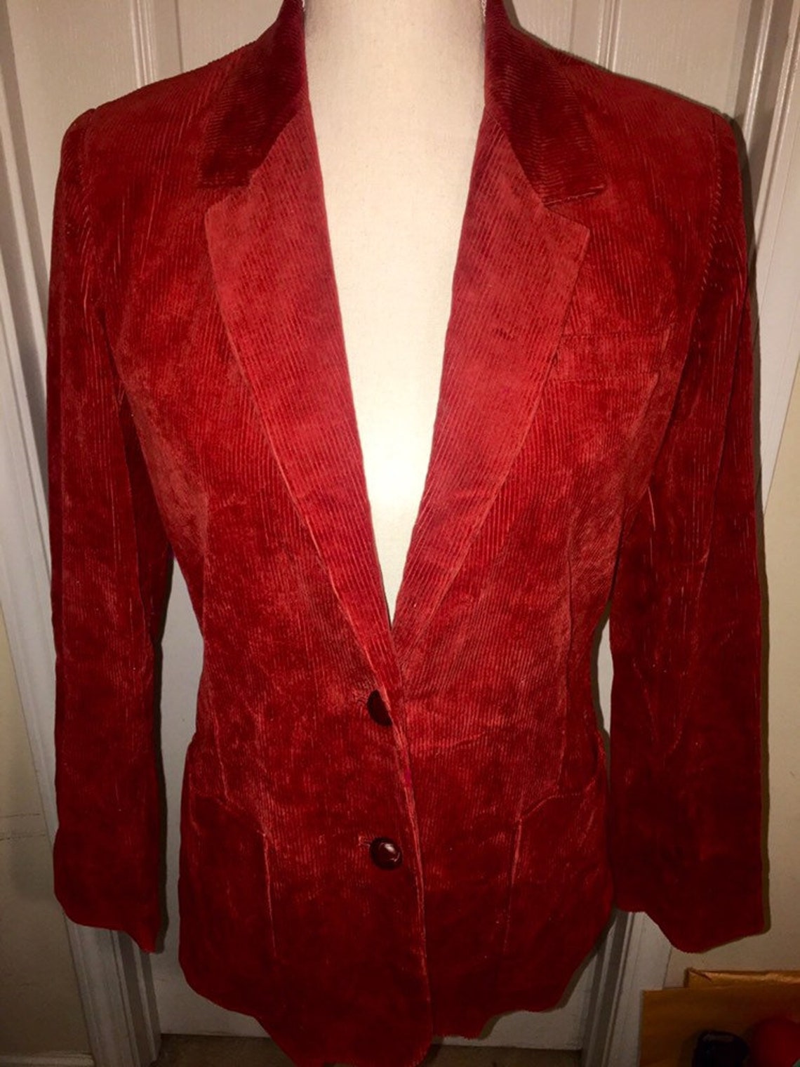 Late 70's Burnt Orange Corduroy Blazer Jacket Fully Lined. | Etsy