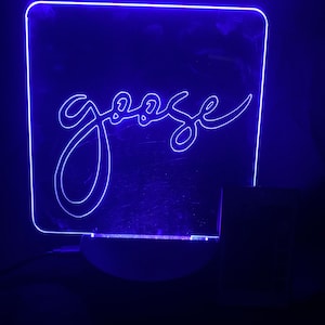 Goose inspired color change night light