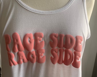 Pink Page Side Rage Side racerback tank