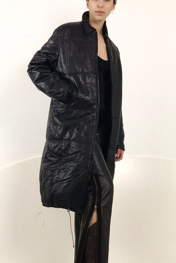 Italian Leather Puffer Jacket