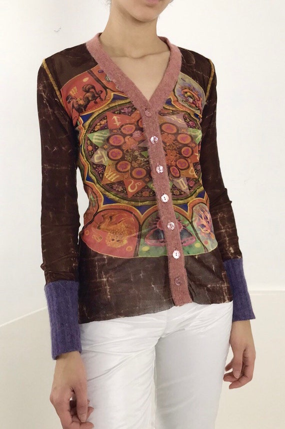 GAULTIER Zodiac Mesh Cardigan