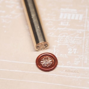 Just Daisy Tiny 1/2" Wax Seal Stamp, Original Design Mini Wax Seal, Flower Stamps
