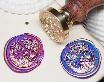 Mermaid Wax Seal Stamp, Snail Mail And Letter Stamps - Original Design