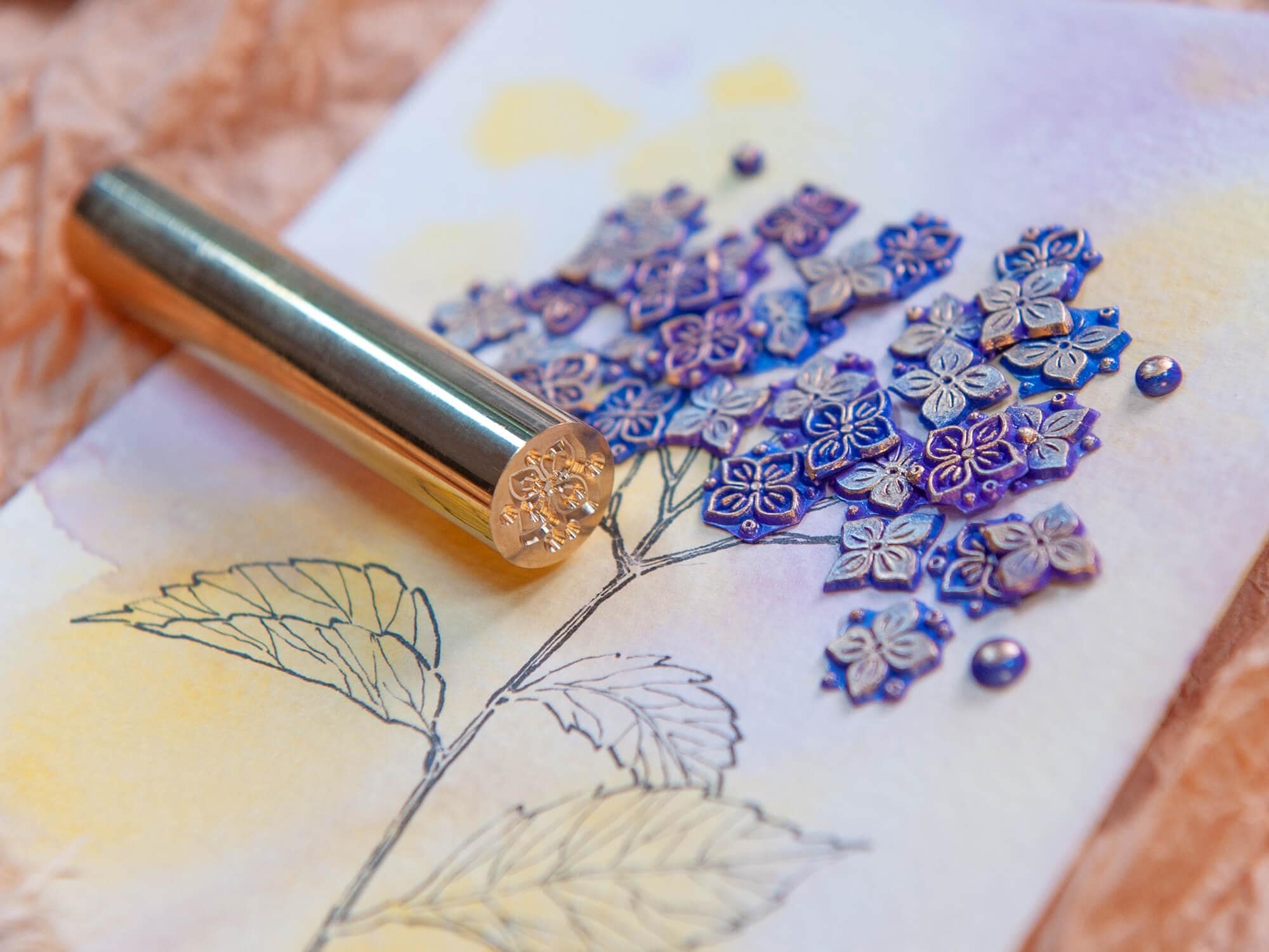 Floral Initial Wax Seal Stamp | Personalized Letter Seal By