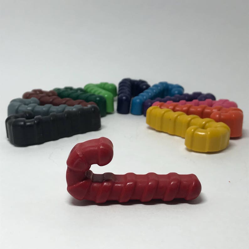 CANDY CANE CRAYONS Recycled Nontoxic 1 set of 12 Etsy