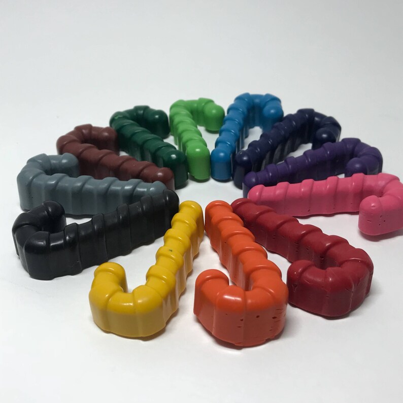CANDY CANE CRAYONS Recycled Nontoxic 1 set of 12 Etsy