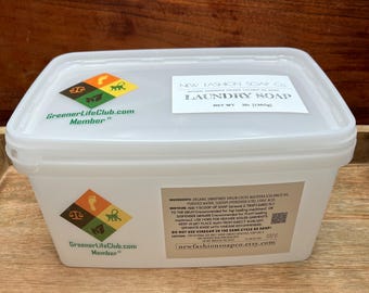 Jabón para ropa hecho a mano con aceite de coco, sin fragancia, ecológico.