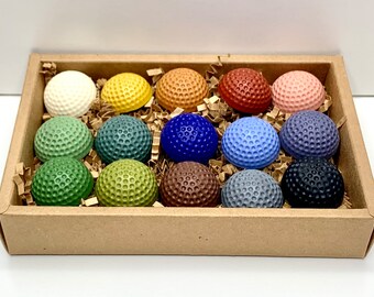 CRAYONES DE GOLF - Naturales, no tóxicos, hechos a mano desde cero: recuerdos de fiesta, decoraciones, relleno de canastas, regalo de fiesta de cumpleaños, decoración temática deportiva