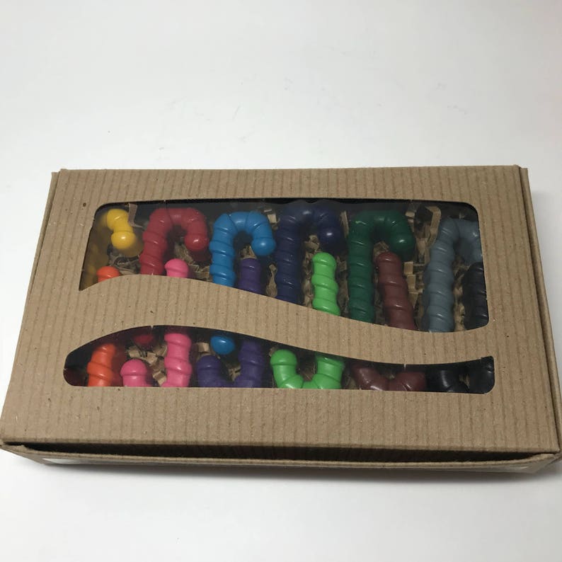 CANDY CANE CRAYONS Recycled Nontoxic 1 set of 12 Etsy
