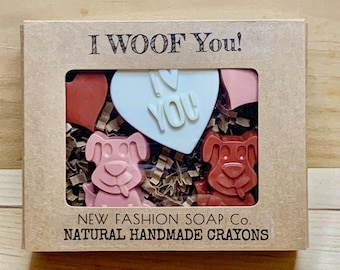 Crayones naturales hechos a mano para San Valentín / Regalo infantil no tóxico / Recuerdos de fiesta ecológicos / Recuerdos de fiesta para el aula infantil / Set de regalo infantil