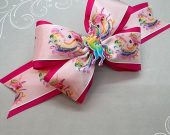 Pink Unicorn Hair Bow