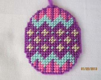 egg shaped needlepoint ornament