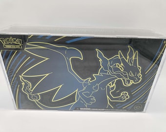 Mega Charizard ex upc Acrylic Box Display Case Box, Framing/Display Quality Grade Fits.  ACRYLIC BOX ONLY