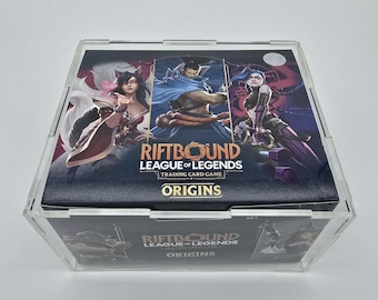Riot Riftbound Booster Box Acrylic Booster Box Display Case Box, Framing/Display Quality Grade Fits.  ACRYLIC BOX ONLY