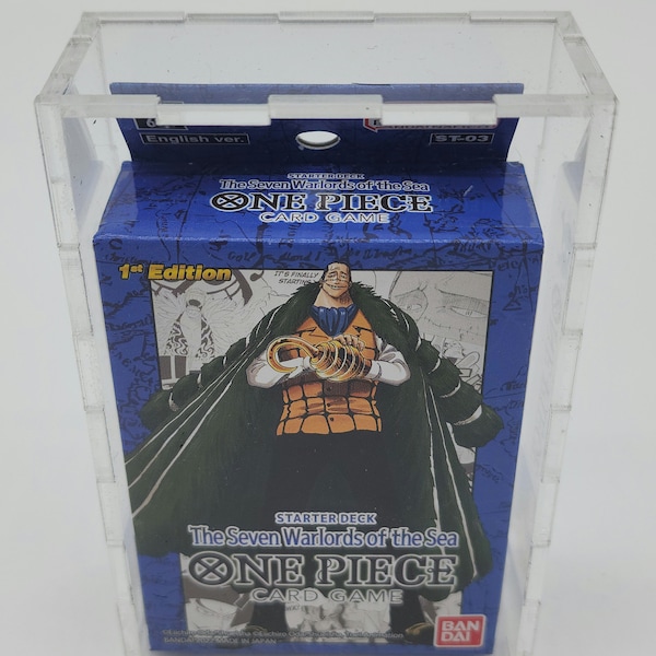 One Piece Acrylic Super Pre-Release Deck Display Case Box, Framing/Display Quality Grade
